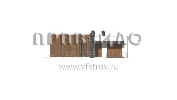 Проект современного одноэтажного дома с гаражом на один автомобиль S3-149-5 (Zx49 -)