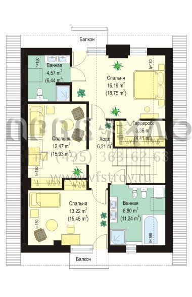 Проект простого загородного дома S8-176-1 (Простой)