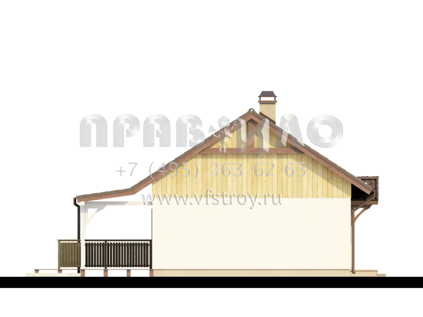 Проект маленького сельского домика  S3-44 (Z60)