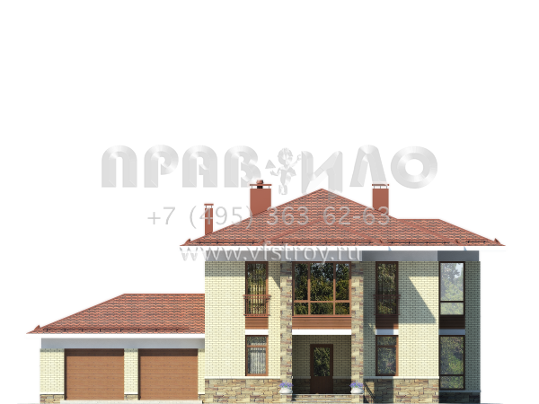 Загородный дом с гаражом на 2 автомобиля S7-230 (3-17а)