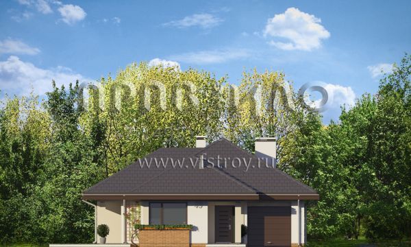 Проект комфортабельного одноэтажного коттеджа S8-158 (Дом по размеру)