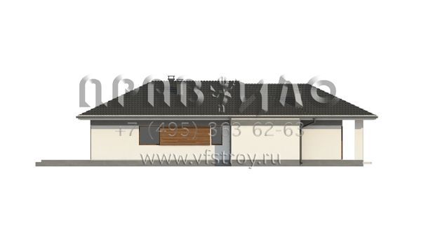 Проект одноэтажного коттеджа для вытянутых в длину участков S3-117-4 (Z363)