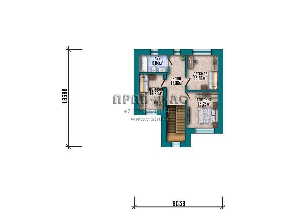 Проект двухэтажного дома с вытянутым гаражом на 2 автомобиля и банной зоной с выходом на террасу S2-200 (271-200-2Г)