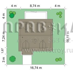 Проект квадратного загородного коттеджа S8-110-1 (Земляника)