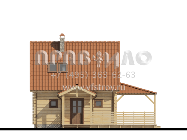 Проект небольшого загородного дома S3-74 (Z57)