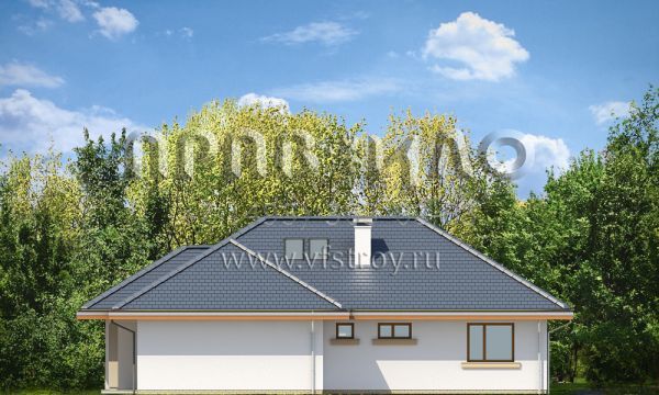 Проект одноэтажного коттеджа с двойным гаражом S8-176 (Дом по размеру 2)