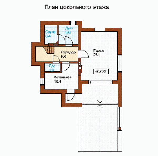 Проект дома из пенобетонных блоков J-180-1P