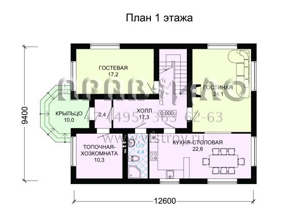 Проект просторного дома с мансардой S7-201(3-19)