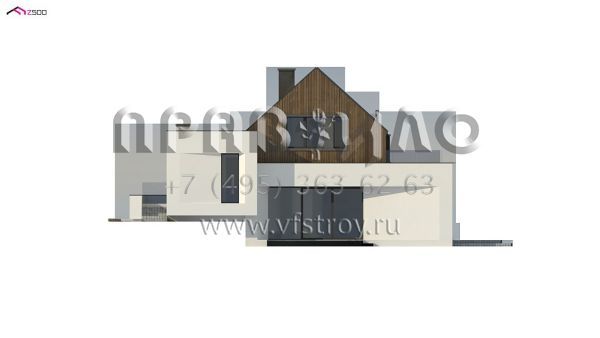 Проект стильного многоуровневого дома для участка с уклоном S3-180-4 (Zx145)