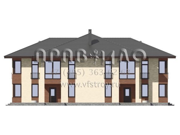 Проект современного таунхауса S7-414 (3-45-2)