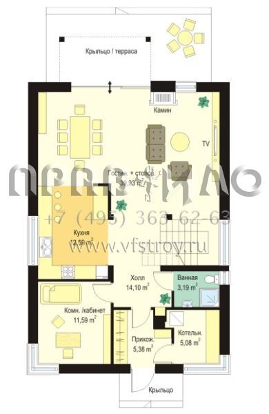 Проект коттеджа в современном стиле S8-197 (Городской)