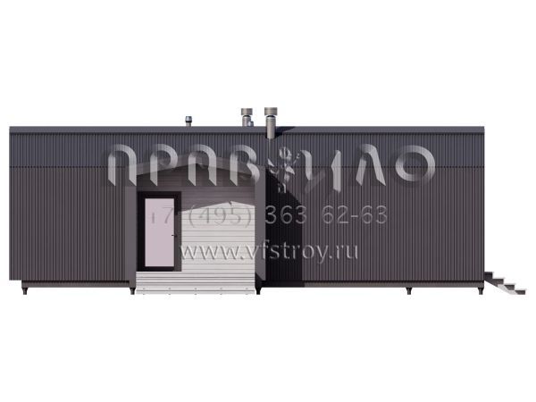 Проект барнхауса на основе деревянного каркаса S7-61 (4-06)