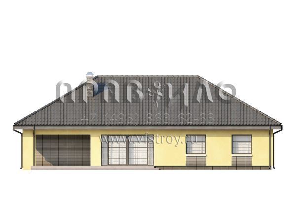 Проект комфортабельного одноэтажного дома с камином S3-157 (Z123)