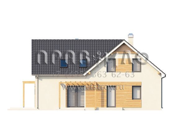 Проект комфортабельного Г-образного дома  S3-192 (Z125)