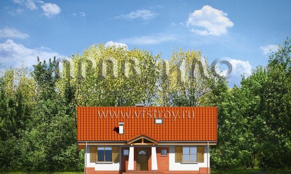 Проект прямоугольного двускатного дома S8-120-1 (Незабудка)