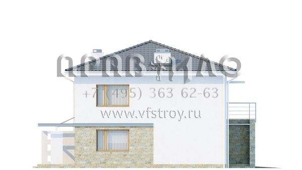 Проект двухуровневого загородного дома  S3-222 (Zx4)