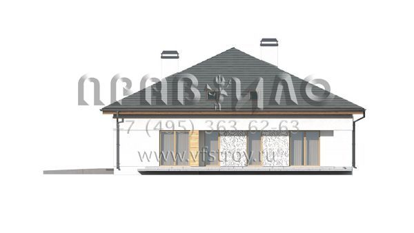 Проект дома с чердаком и четырехскатной кровлей  S3-184-3 (Z51)