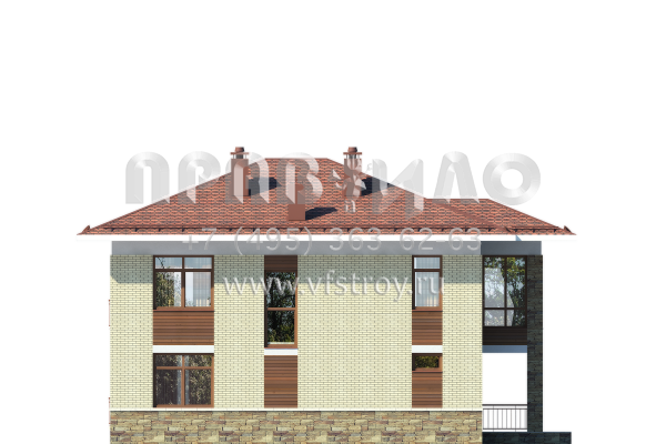 Современный двухэтажный особняк с рациональной планировкой S7-188 (3-17)