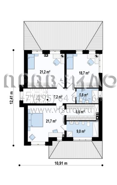 Проект двухэтажного дома с измененной планировкой S3-194 (Zz2 L BG v1)