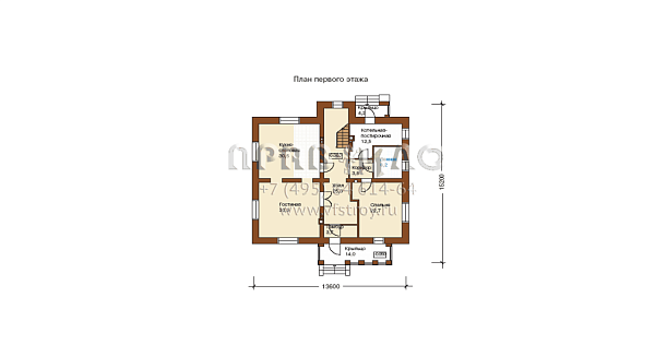 Комфортный коттедж с выразительным, запоминающимся обликом K-272-1K