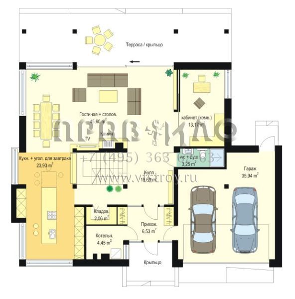 Проект светлого загородного дома S8-311 (Открытый)