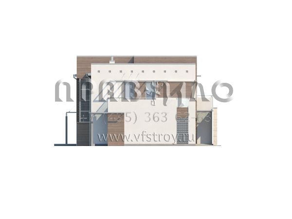 Проект двухэтажного особняка в стиле хайтек S3-326 (ZX15 GL2)