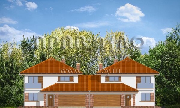 Проект спаренного коттеджа S8-227-1 (Изумруд 2)