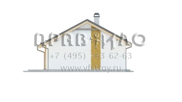 Проект одноэтажного загородного коттеджа S3-67 (Z262)