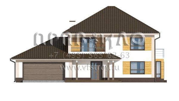 Проект дома с гаражом на две машины  S3-226-1 (Zx12 GL2)