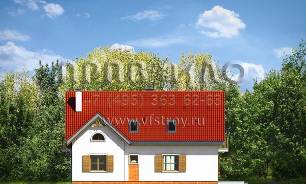 Проект дома со светлой гостиной S8-218-1 (Под Дубами)