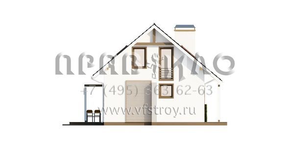 Проект частного дома с мансардой для двоих  S3-92 (Z212)