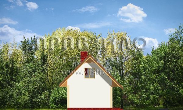 Проект небольшого мансардного дома с большими окнами S8-65 (Сосенка)