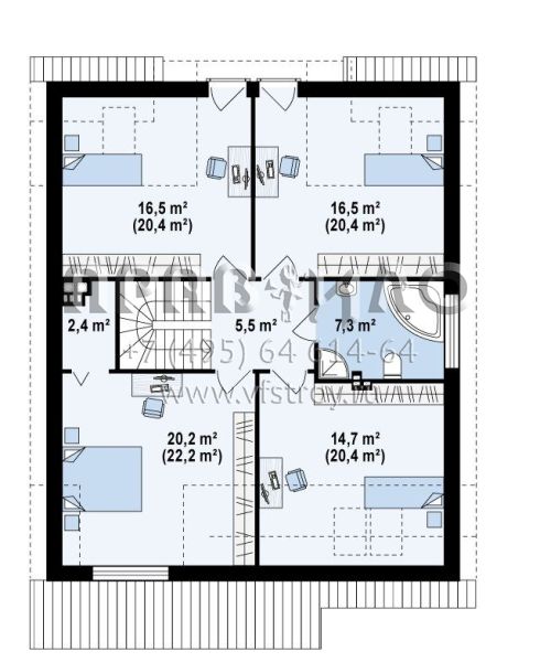 Проект небольшого частного дома  S3-203 (Z246)