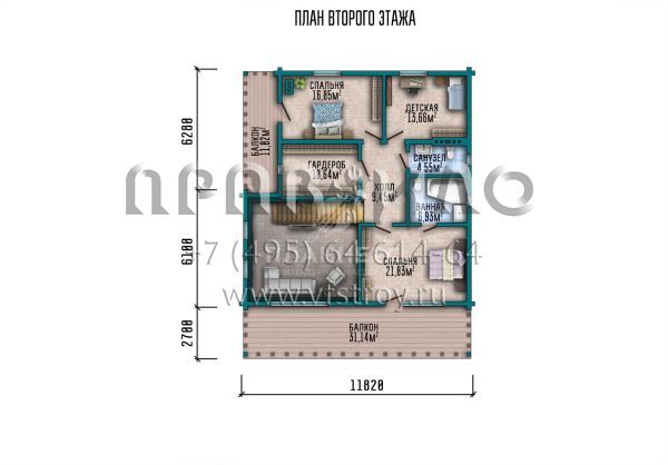 Проект большого комбинированного загородного дома в стиле Шале S2-221 (022-221-1М)