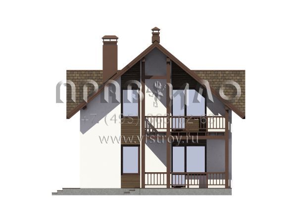 Проект экономичного загородного дома из газобетона S7-127 (3-09а)