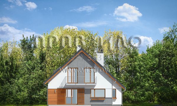 Проект оригинального по форме дома S8-172-1 (Ландыш)