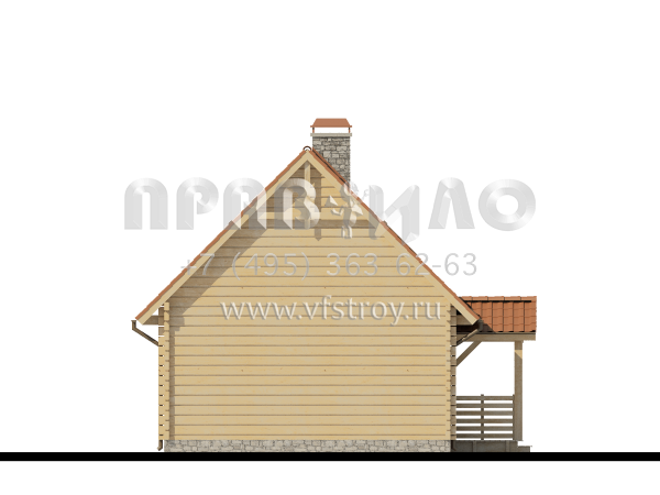 Проект небольшого загородного дома S3-74 (Z57)