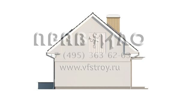 Проект частного компактного дома с двускатной крышей  S3-95 (Z211)