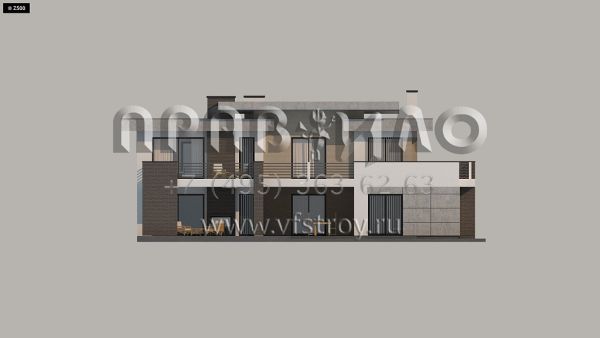 Проект дома с необычной архитектурой и просторными террасами S3-259-3 (Zx107)