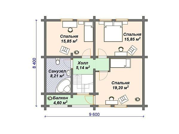 Проект деревянного дома с гаражом S4-160 (ДО-086)