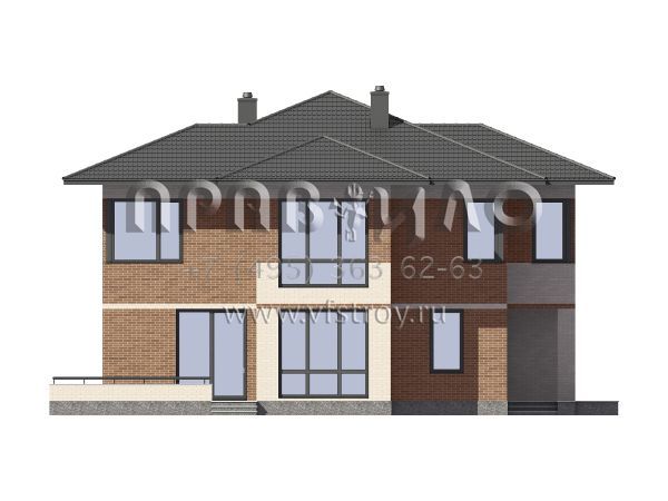 Проект современного особняка из кирпича S7-211(2-18)