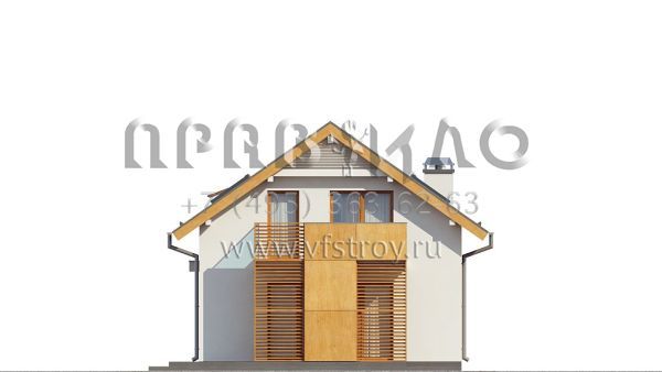 Проект загородного дома для узкого вытянутого земельного участка S3-167-1 (Z292)