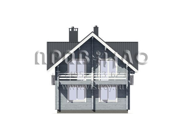 Проект экономичного коттеджа из бруса S7-152 (1-44)