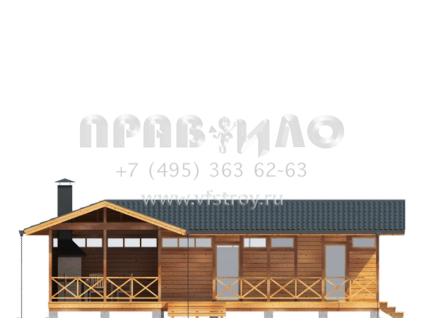 Летняя кухня с подсобными помещениями S7-53 (1-38а)