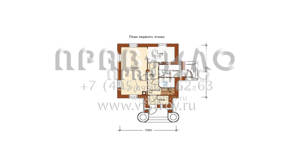 Дом для компактного участка S6-091(E-091-1P)