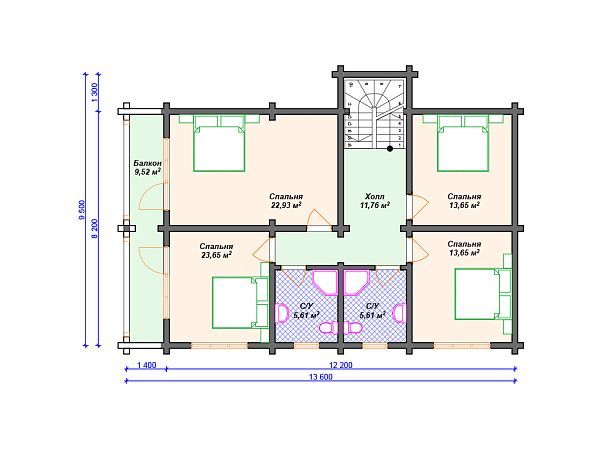 Проект комбинированного дома с мансардой S4-237 (А-030)