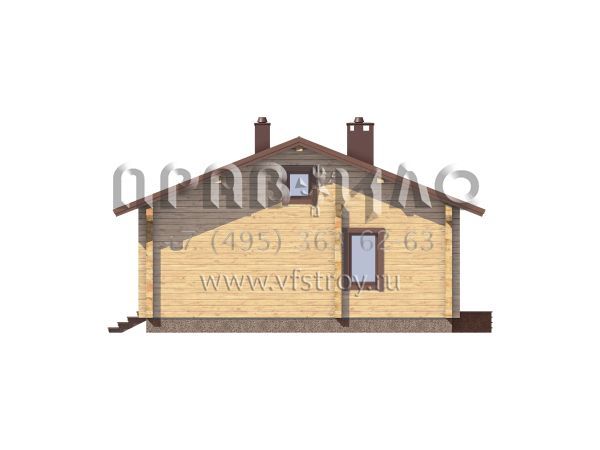 Одноэтажный коттедж из бруса S7-98 (1-47)