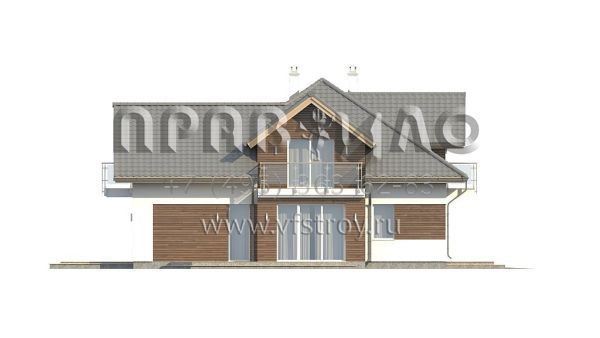 Проект двухэтажного дома с камином в гостиной S3-260 (Z275)