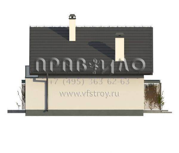 Проект двухэтажного прямоугольного коттеджа  S3-119-1 (Z302)