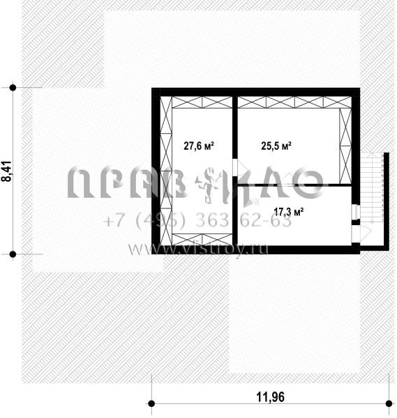 Проект комфортного одноэтажного дома с гаражом и подвалом S3-264 (Z301 P)